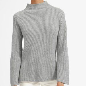 Everlane mock neck rib cashmere sweater